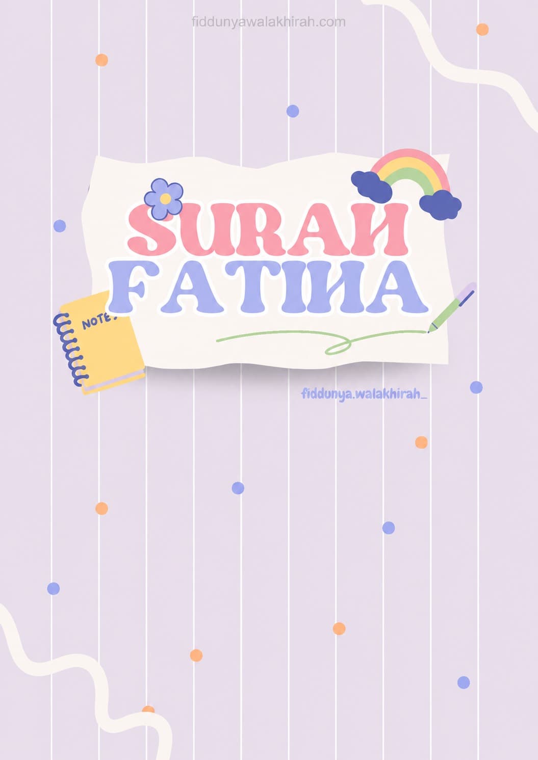 Surah Al Fatiha; Learning and activity PDF for kids